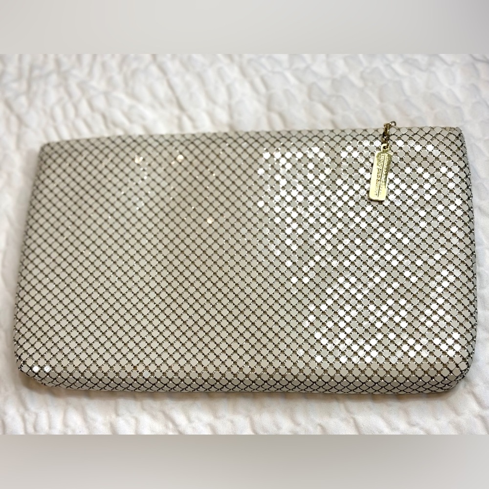 Whiting & Davis VTG Cushioned Mesh Lamé Clutch EUC Elegant Quality made in USA ✨